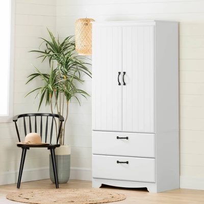 Farnel Wardrobe Armoire Pure White - South Shore 1 Farnel Wardrobe Armoire Pure White - South Shore