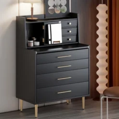 Vanity Makeup Table With Mirror, Storage Dresser With 7 Drawers-ModernLuxe -DreamNest Store GUEST a715427f 2aec 4dd1 a51d ab9f9abe1ec9