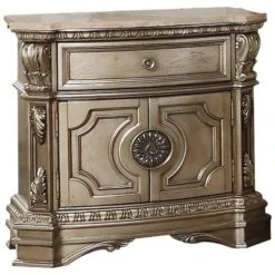 30" Northville Nightstand With 1 Drawer Antique Silver - Acme Furniture