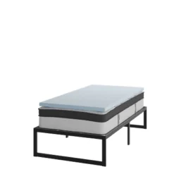 Emma And Oliver Complete Bed Set: Metal Platform Frame; Hybrid Pocket Spring Mattress In A Box And Cool Gel Memory Foam Topper -DreamNest Store GUEST a8150b74 3b1c 4618 a29c 69fb23720955
