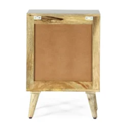 Lytle Boho Handcrafted Mango Wood Nightstand With Storage Natural - Christopher Knight Home -DreamNest Store GUEST a8571cf6 a1a6 4918 8742 303d4e1bb490