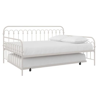 Twin Bright Pop Metal Daybed With Roll Out Trundle - Novogratz 2 Twin Bright Pop Metal Daybed With Roll Out Trundle - Novogratz - Image 2