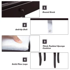 Costway Vanity Table 10 Dimmable Bulbs Makeup Desk WhiteBlackBrown 17 Costway Vanity Table 10 Dimmable Bulbs Makeup Desk WhiteBlackBrown -DreamNest Store GUEST a95b96cb c59a 4039 929c 65cbae4ba4a3