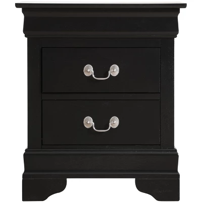 Passion Furniture Louis Philippe 2-Drawer Nightstand (24 In. H X 21 In. W X 16 In. D) 6 Passion Furniture Louis Philippe 2-Drawer Nightstand (24 In. H X 21 In. W X 16 In. D) - Image 6