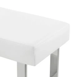 Amanda Faux Leather Bench White - Armen Living -DreamNest Store GUEST a9e5e738 a71c 4895 bfaa cd301a2915a1