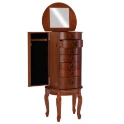 Raine Jewelry Armoire Cherry - Powell Company -DreamNest Store GUEST a9feb682 8f21 4e6b 80cc 15336bcad704