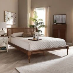 Romy Wood Platform Bed Ash Walnut - Baxton Studio -DreamNest Store GUEST aad98de2 13d8 4ced b4bd f065d34ff8b1