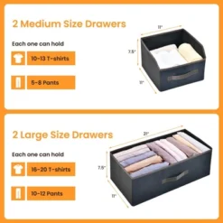 Costway 4-Drawer Dresser Organizer Closet Storage Cabinet With Shelves & Foldable Drawers 15 Costway 4-Drawer Dresser Organizer Closet Storage Cabinet With Shelves & Foldable Drawers -DreamNest Store GUEST ab665122 e7fa 44a3 9d6b e1351e0622ac