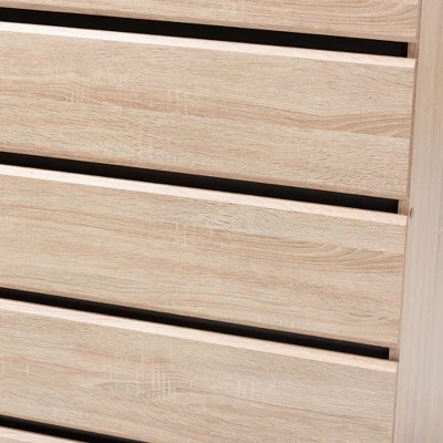 Mirren Light Oak 5 Drawer Chest Brown/Dark Gray - Baxton Studio 6 Mirren Light Oak 5 Drawer Chest Brown/Dark Gray - Baxton Studio - Image 6