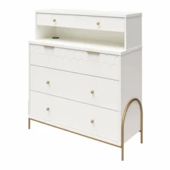 Anastasia 4 Drawer Dresser With Hutch White - CosmoLiving By Cosmopolitan -DreamNest Store GUEST ac50fb32 4e95 4466 8a7b c7b07d116797