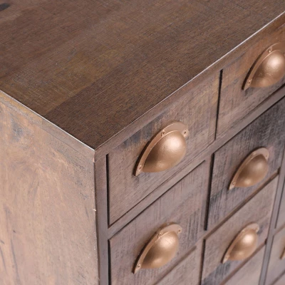 Terrell Handcrafted Boho Mango Wood Cabinet Antique Natural - Christopher Knight Home 4 Terrell Handcrafted Boho Mango Wood Cabinet Antique Natural - Christopher Knight Home - Image 4