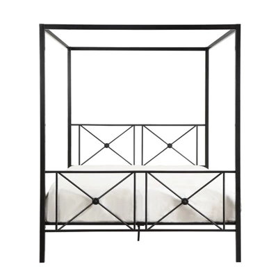 Rapa Queen Metal Canopy Platform Bed In Black - Lexicon 3 Rapa Queen Metal Canopy Platform Bed In Black - Lexicon - Image 3
