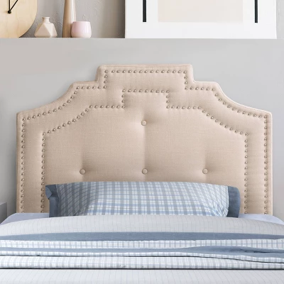 Aspen Headboard With Nailhead Trim - CorLiving 1 Aspen Headboard With Nailhead Trim - CorLiving