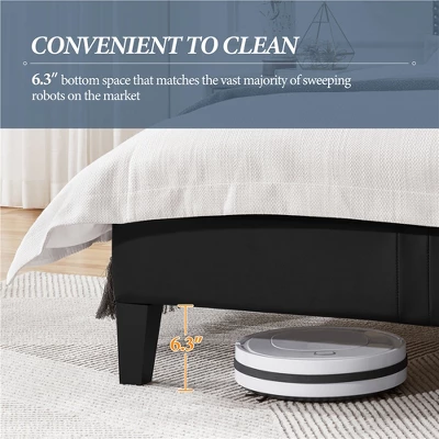 Yaheetech Upholstered Bed Frame With Button-Tufted Headboard 9 Yaheetech Upholstered Bed Frame With Button-Tufted Headboard - Image 9