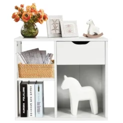 Costway 3-tier Side Table W/Storage Shelf&Drawer Space-saving Nightstand White 17 Costway 3-tier Side Table W/Storage Shelf&Drawer Space-saving Nightstand White -DreamNest Store GUEST ae21f273 8cdc 4dde a758 707a69addf46