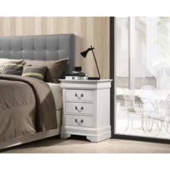Passion Furniture Louis Philippe 3-Drawer Nightstand (29 In. H X 16 In. W X 21 In. D) -DreamNest Store GUEST af89f506 39d3 4060 bfe8 c56dceeb304c