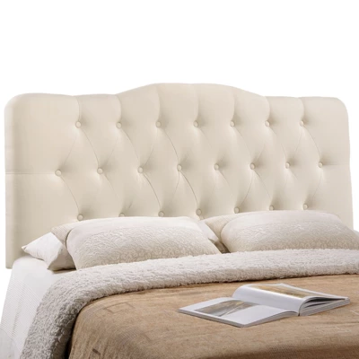 Annabel Full Upholstered Fabric Headboard Ivory - Modway 2 Annabel Full Upholstered Fabric Headboard Ivory - Modway - Image 2