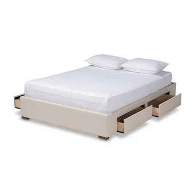 Leni Bed Frame - Baxton Studio 1 Leni Bed Frame - Baxton Studio