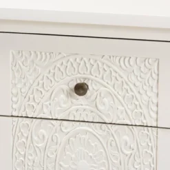 Lambert Wood 1 Drawer Nightstand White - Baxton Studio -DreamNest Store GUEST b0bbdfe2 3b65 43fd 9576 cbe41fe97261