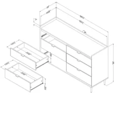 Hype 6 Drawer Double Dresser - South Shore -DreamNest Store GUEST b0d0fea0 2425 4b70 a45f 9e2928453de3
