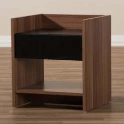 Vanda Modern And Contemporary Two - Tone Wood 1 - Drawer Nightstand - Brown - Baxton Studio 10 Vanda Modern And Contemporary Two - Tone Wood 1 - Drawer Nightstand - Brown - Baxton Studio -DreamNest Store GUEST b12e32db c5f1 4fb4 ae97 6443f7370d46