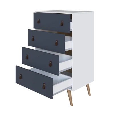 Set Of 2 Amber 6 Drawer Double Wide Dresser And 4 Tall Drawer Dresser - Manhattan Comfort 4 Set Of 2 Amber 6 Drawer Double Wide Dresser And 4 Tall Drawer Dresser - Manhattan Comfort - Image 4