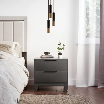 Mackay 2 Drawer Easy Glide Modern Nightstand - Boyd Sleep Eco Dream 4 Mackay 2 Drawer Easy Glide Modern Nightstand - Boyd Sleep Eco Dream - Image 4