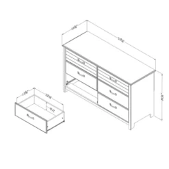 Asten 6 Drawer Double Dresser - South Shore 16 Asten 6 Drawer Double Dresser - South Shore -DreamNest Store GUEST b29279e0 bbef 41e7 9330 e6ac698854cc