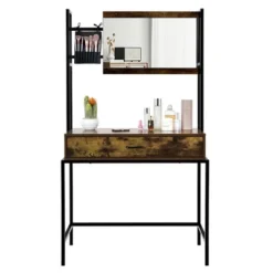 Costway Industrial Vanity Table With 3-Height Adjustable Mirror Storage Bag Large Drawer 17 Costway Industrial Vanity Table With 3-Height Adjustable Mirror Storage Bag Large Drawer -DreamNest Store GUEST b2afe32c 2016 4ddb b92a f2a913e9b69a
