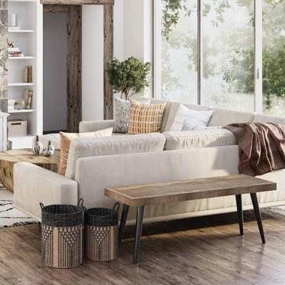 Jamison Bench Distressed Natural - WyndenHall 1 Jamison Bench Distressed Natural - WyndenHall