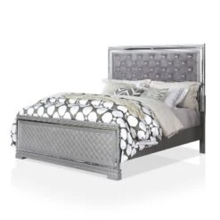 3pc Tenaya Bed With 2 Nightstands Set Silver/Gray - HOMES: Inside + Out -DreamNest Store GUEST b3ee0396 afc9 4552 9955 03882881a232