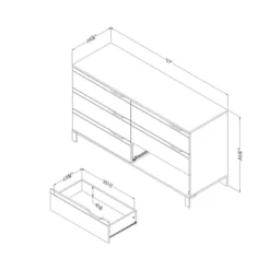 Kanagane 6 Drawer Double Dresser Pure White - South Shore 9 Kanagane 6 Drawer Double Dresser Pure White - South Shore -DreamNest Store GUEST b4172767 2ad6 4c04 b58d fd5bfe288b9a