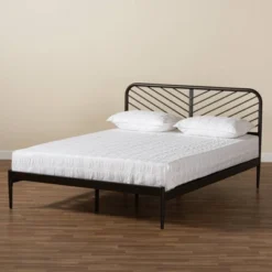 Queen Dora Industrial Metal Platform Bed Black - Baxton Studio -DreamNest Store GUEST b5126eb1 7f4a 4928 b338 8e3110fe8e4f