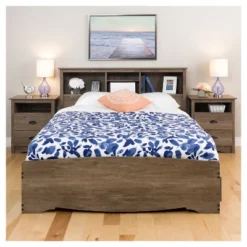 Queen Salt Spring Headboard Drifted Gray - Prepac