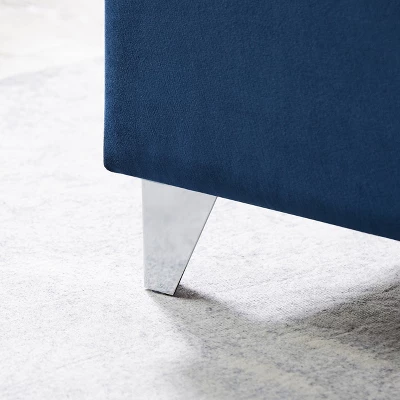 Button-Tufted Platform Bed With One Nightstand - ModernLuxe 10 Button-Tufted Platform Bed With One Nightstand - ModernLuxe - Image 10