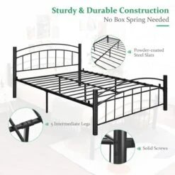 Costway Twin/Full/Queen Size Metal Bed Frame Platform Mattress Foundation With Headboard Footboard 19 Costway Twin/Full/Queen Size Metal Bed Frame Platform Mattress Foundation With Headboard Footboard -DreamNest Store GUEST b575ff22 7c4a 4ceb b1ee e3ea16b821bd