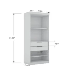Set Of 2 Mulberry 2.0 Wardrobe Closet White - Manhattan Comfort -DreamNest Store GUEST b57e9daf 6618 40f9 a86f 9c551fda6230