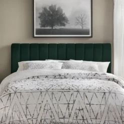 Queen Teagan Channel Upholstered Headboard Emerald Green - Lifestorey -DreamNest Store GUEST b5efedc2 a59e 4f48 b1e7 1528e713898a