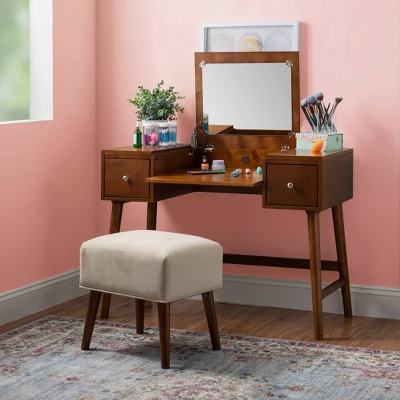 Viola Vanity Set Brown - Linon 12 Viola Vanity Set Brown - Linon - Image 12