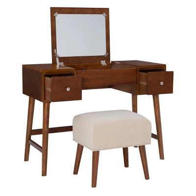 Viola Vanity Set Brown - Linon 4 Viola Vanity Set Brown - Linon - Image 4