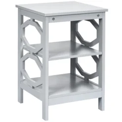Costway 3-tier Nightstand Sofa Side End Accent Table Storage Display Shelf WhiteBlackEspressoGrey -DreamNest Store GUEST b6633136 4ce4 4c87 ac14 f0d4102a1267