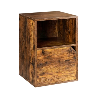 Costway Set Of 2 Nightstands Side End Table Storage Cabinet Shelf Living Room Brown 9 Costway Set Of 2 Nightstands Side End Table Storage Cabinet Shelf Living Room Brown - Image 9