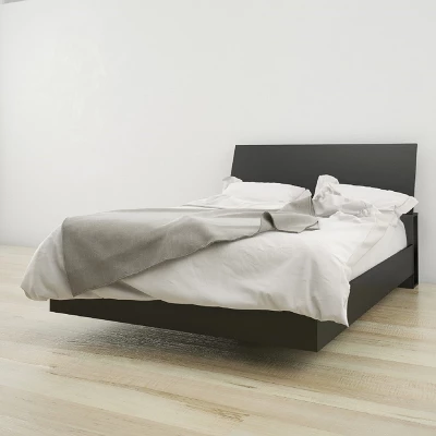 Avenue Platform Bed And Headboard Black - Nexera 3 Avenue Platform Bed And Headboard Black - Nexera - Image 3