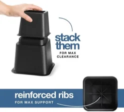 Adjustable Bed Risers - Heavy Duty Furniture Riser Set Of 4 In Heights Of 8, 5, Or 3 Inches For Table Risers, Bed Frame Risers In Black – Homeitusa 12 Adjustable Bed Risers - Heavy Duty Furniture Riser Set Of 4 In Heights Of 8, 5, Or 3 Inches For Table Risers, Bed Frame Risers In Black – Homeitusa -DreamNest Store GUEST b7bf2081 bd9e 4d97 acd3 15570cba2d6d