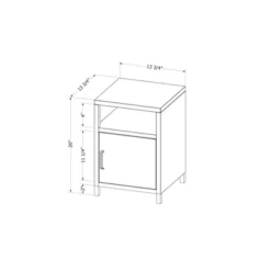 Kodali Nightstand Metal White - South Shore -DreamNest Store GUEST b7cc3ee0 df48 4b68 b6cc a35dc33cc112