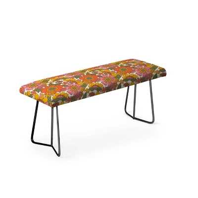 ThirtyOne Illustrations Spring In Retro Bench Orange/Pink/Black - Deny Designs 1 ThirtyOne Illustrations Spring In Retro Bench Orange/Pink/Black - Deny Designs