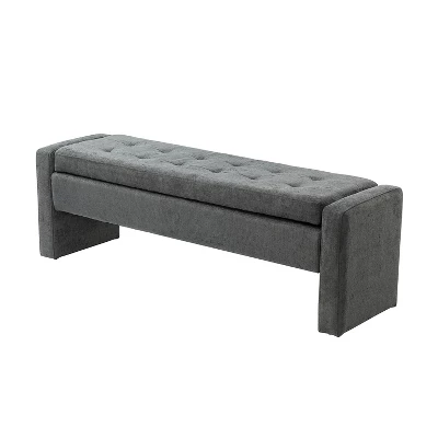 Jaime 55.1" Wide Storage Bench | ARTFUL LIVING DESIGN 2 Jaime 55.1" Wide Storage Bench | ARTFUL LIVING DESIGN - Image 2