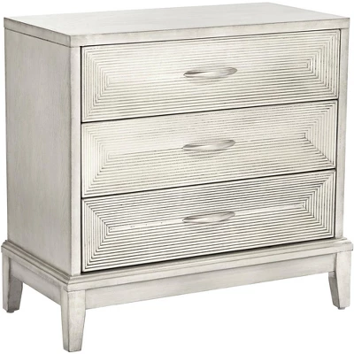 Coast To Coast Reeds 31 1/2" Wide White 3-Drawer Wood Accent Chest 1 Coast To Coast Reeds 31 1/2" Wide White 3-Drawer Wood Accent Chest