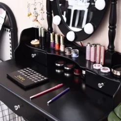 Costway Makeup Vanity Dressing Table 10 Dimmable Bulbs WhiteBlackBrown 15 Costway Makeup Vanity Dressing Table 10 Dimmable Bulbs WhiteBlackBrown -DreamNest Store GUEST b981d288 6d4f 40da b826 c16c3e91dccc