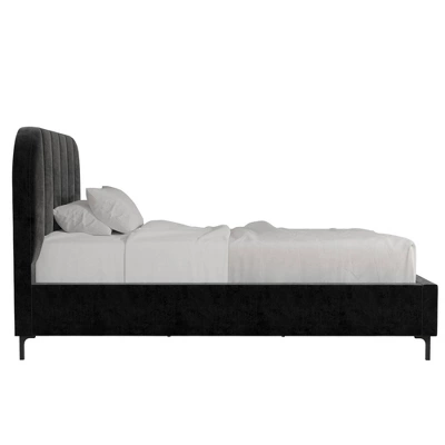 Cara Velvet Upholstered Bed - Room & Joy 2 Cara Velvet Upholstered Bed - Room & Joy - Image 2